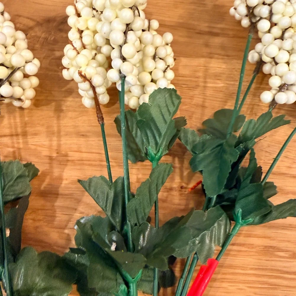 Cream Berry Artificial Floral Stems